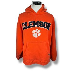 Vintage Starter Clemson Tigers Hoodie Men’s 2XL XXL Sweatshirt Pullover Orange